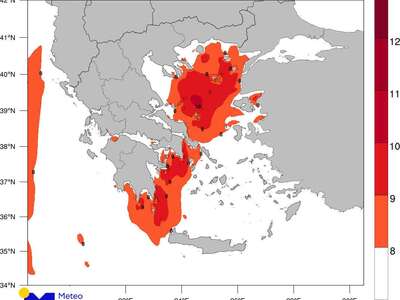 Οι περιοχές όπου ο άνεμος θα ξεπεράσει τ...