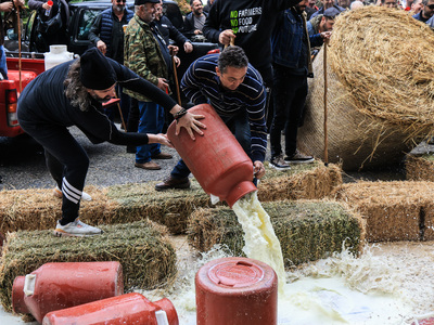 ΔΙΑΜΑΡΤΥΡΙΑ ΚΤΗΝΟΤΡΟΦΩΝ ΣΤΗΝ ΛΑΡΙΣΑ (EUROKINISSI)