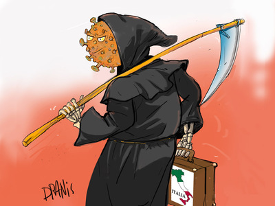 Ο κορωνοϊός "θέρισε" την Ιταλί...