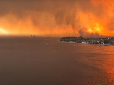 Εικόνες «Αποκάλυψης» στην Εύβοια: Η πυρκ...