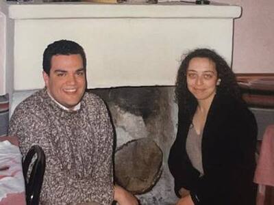 Ο γράφων με την Μαρία Θανασά στη διάρκει...