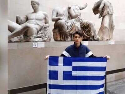15χρονος ύψωσε την ελληνική σημαία στο Β...