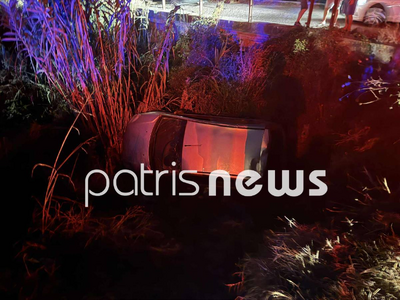 Πύργος: ΙΧ έπεσε σε αυλάκι τη νύχτα 