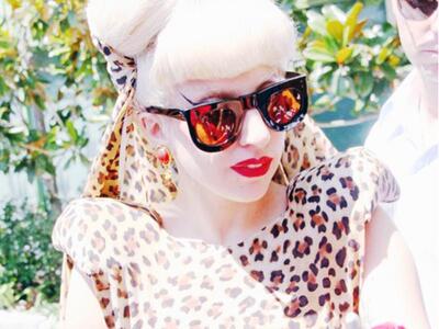 Lady Gaga: Με λεοπάρ look στο KIIS Fm 