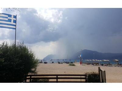 Ξαφνικό μπουρίνι σκοτείνιασε το Αντίρριο...