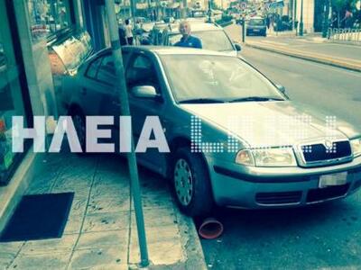 Πύργος: ΙΧ καβάλησε το πεζοδρόμιο και κα...