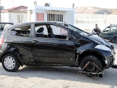 Το μοιραίο αυτοκίνητο, στο οποίο επέβαιναν μάνα και γιος