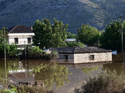 φωτο eurokinissi από τις πλημμύρες του Σ...