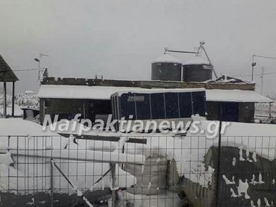 Δωρίδα: Κατέρρευσε στέγη αποθήκης από το...