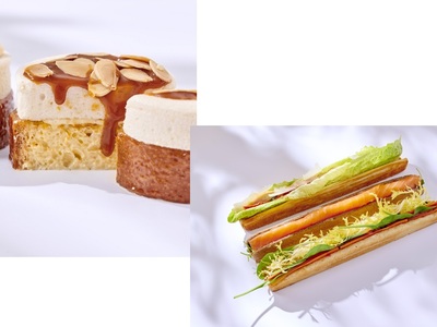 Eδώ βλέπετε brioche au lait και salmon sandwich
