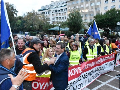 O Δήμαρχος Πατρέων στην κινητοποίηση των...