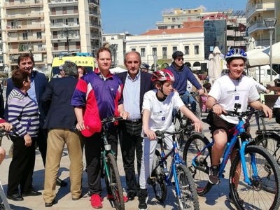 Αθλητές της Εθνικής Ομάδας Ποδηλασίας στ...
