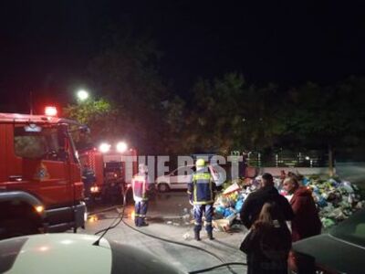 Πάτρα: Φωτιά τη νύχτα σε απορριμματοφόρο...