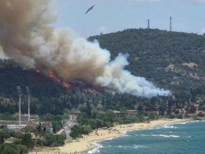 Φωτιά στην Καβάλα: Μήνυμα του 112 στους ...