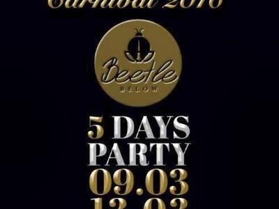 5 days carnival party από την Τετάρτη στο Beetle!