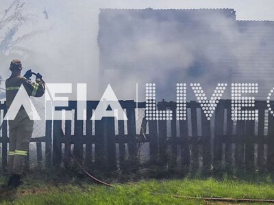 Χανάκια Πύργου: Κάηκε αποθήκη και εξοπλισμός