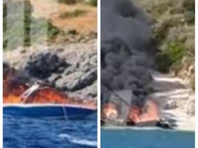 Ζάκυνθος: Βυθίστηκε σκάφος μετά από πυρκ...