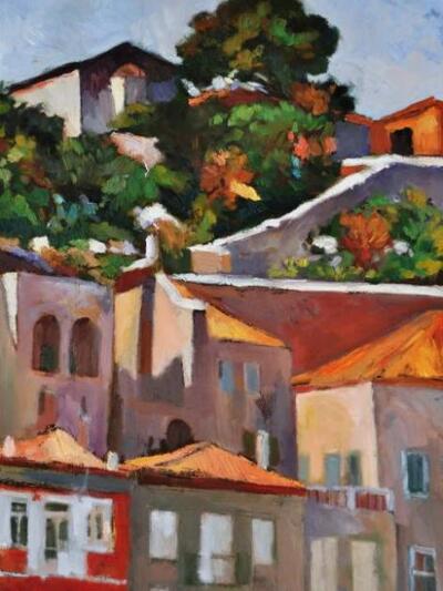 Εδώ έργο του Στάθη Ανδρουτσάκη, επάνω έρ...