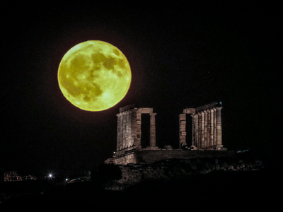 Η Πανσέληνος του Αυγούστου στο Σούνιο. Σ...