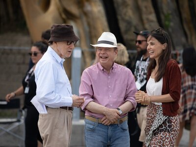 Ο Γούντι Άλεν στα γυρίσματα της περσινής...