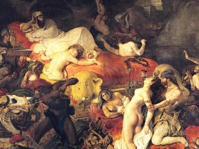 The death of Sardanapale, 1827