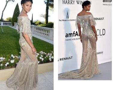 Με δικτυωτή τουαλέτα Marchesa η Σανέλ Ιμάν