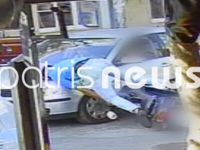 Πύργος: Η στιγμή του σφοδρού τροχαίου ατ...