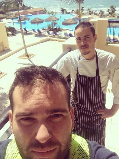 Εδώ με τον σεφ Ροκάνα του Mantola Rosa τ...