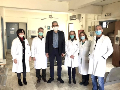 Ο Άγγελος Τσιγκρής στο Κέντρο Υγείας Άνω...