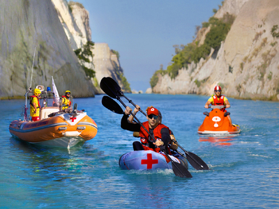 Ο Σωτήρης Μπαρμπαρόσος κωπηλατεί από την...