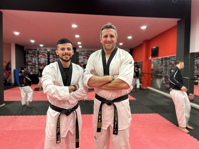 Ο Παναγιώτης Κοκκότης με τον δάσκαλο του...