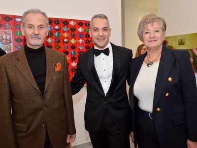 Ο κ. Τρίγκας με το ζεύγος Γεωργιόπουλου