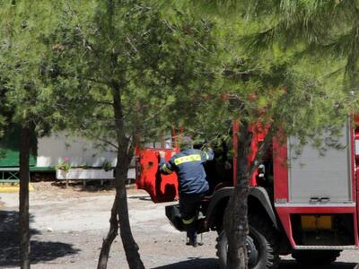 Πάτρα: Φωτιά στην αυλή σπιτιού στην Κρήνη