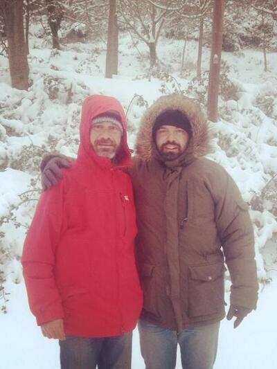 Στα χιόνια και ο Τηλέμαχος Τσαρδάκας με φίλους