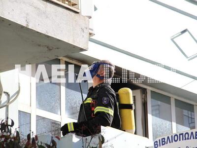 Πύργος: Φωτιά σε βιβλιοπωλείο στο κέντρο της πόλης