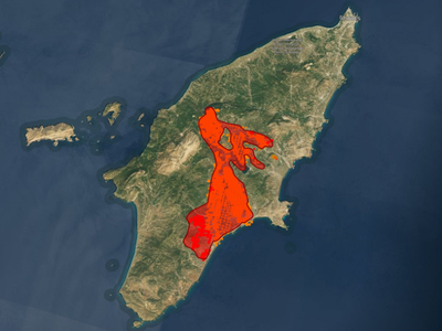 Η αποτύπωση της φωτιάς στη Ρόδο