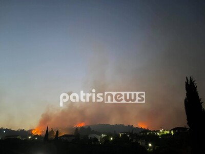 Φωτιά - Ηλεία: Ισχυρό μέτωπο καίει στη Μουριά