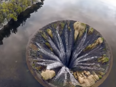Η απόκοσμη τρύπα σε λίμνη της Πορτογαλία...