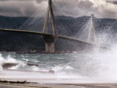 Ισχυροί άνεμοι στη Γέφυρα Ρίου – Αντιρρίου