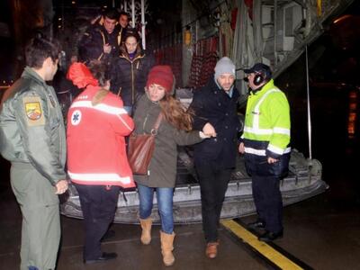 Από την άφιξη στην Αθήνα με C-130