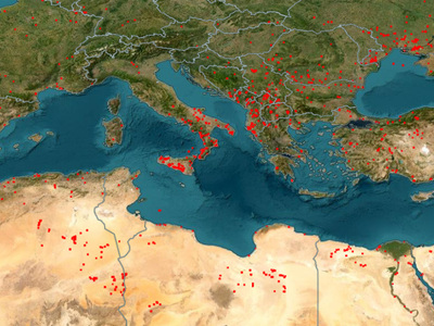 Χάρτης με τα μέτωπα σήμερα