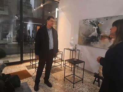 Επίσκεψη Πέτρου Ψωμά στον Χώρο Τέχνης «Τέτα»
