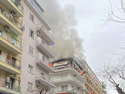 Φωτιά σε διαμέρισμα στη Θεσσαλονίκη - Εκ...