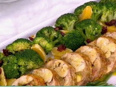 Ρολό κοτόπουλο με σάλτσα πορτοκαλιού από...