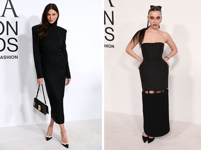 Kάρλι Κλος και Εμμα Τσάμπερλειν με Τhom Browne.