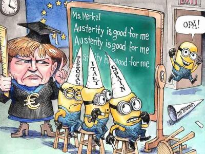 Grexit με ένα ΩΠΑ στο σκίτσο του Matt Wuerker