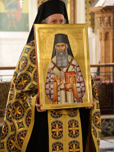 Αγιάστηκε η πρώτη εικόνα του Αγίου Γρηγορίου Δέρκων, στην Πάτρα (ΦΩΤΟ)