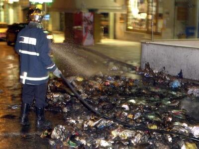 Πάτρα: Έκαψαν άλλον ένα κάδο απορριμμάτων