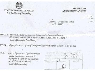 O Ρουβίκωνας δημοσιεύει έγγραφο του ΥΠΕΞ...