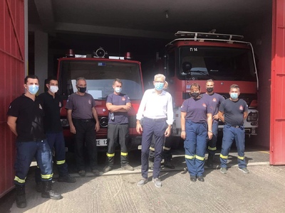 Ο Άγγελος Τσιγκρής στην Πυροσβεστική Υπ...